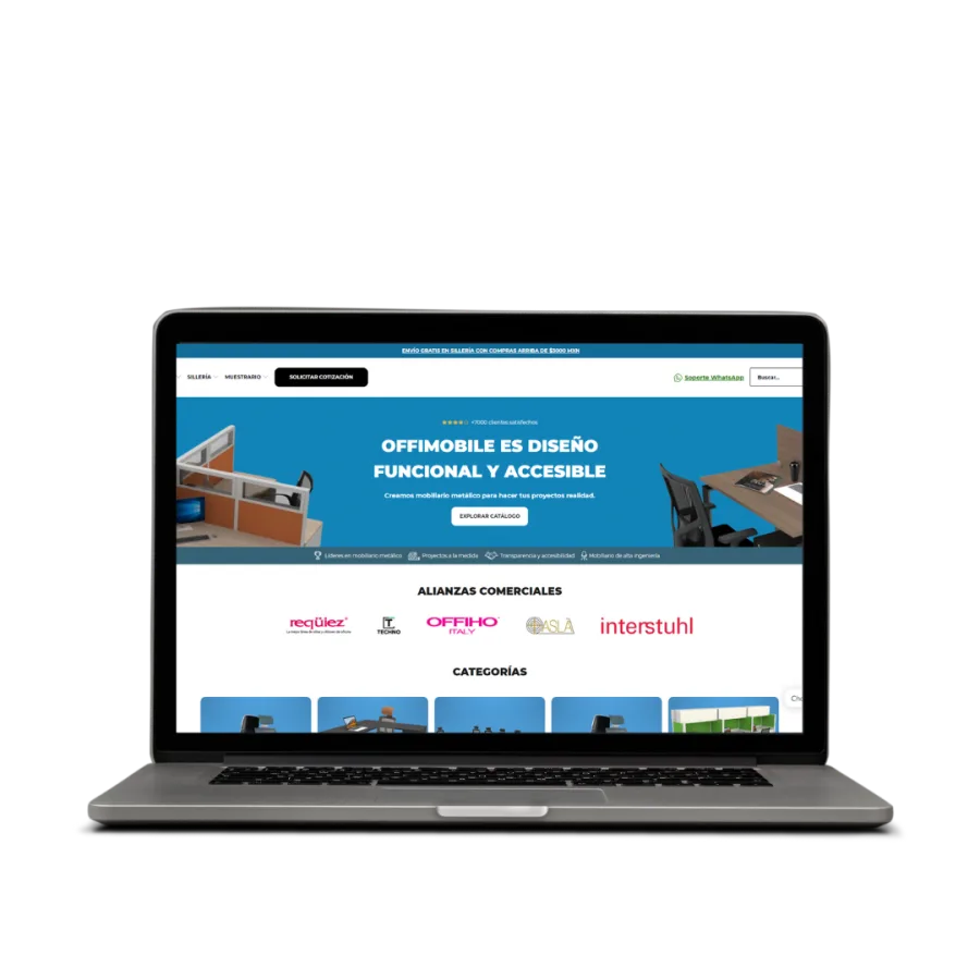 Sitio web responsivo mostrado en distintos dispositivos