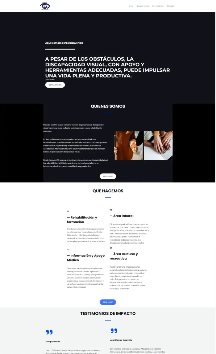 Sitio web de la Asociación Mexicana de Retinitis Pigmentosa